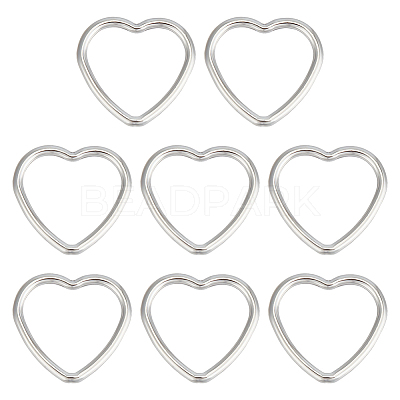 8Pcs Rack Plating 925 Sterling Silver Linking Rings STER-ME0001-14-1