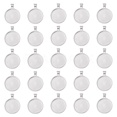 Alloy Pendant Cabochon Settings PALLOY-YW0001-69S-1