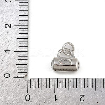 Brass Micro Pave Clear Cubic Zirconia Charms KK-A269-37P-1