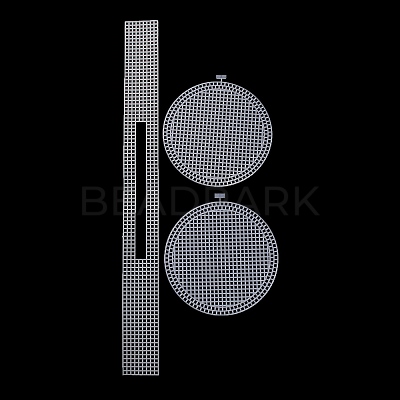 Round Plastic Mesh Canvas Sheets DIY-H169-10B-1