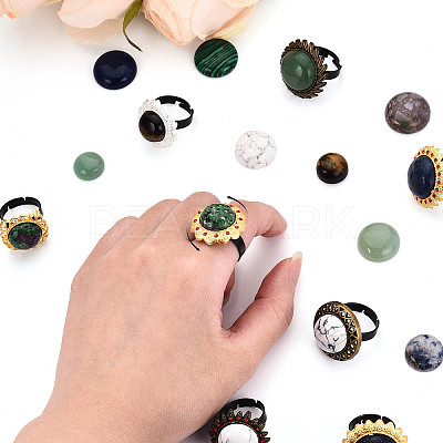 Adjustable Alloy & Iron Bezel Cup Ring Base with Rotatable Tray MAK-T012-05AB-1