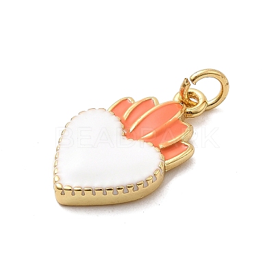 Brass Enamel Pendants KK-P338-34B-G-1