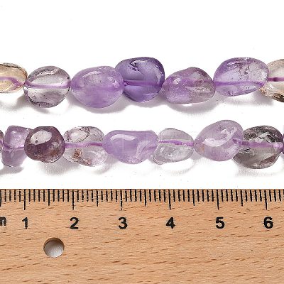 Natural Ametrine Beads Strands G-P497-01E-50-1