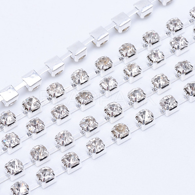 Brass Rhinestone Strass Chains CHC-T004-SS10-01S-1