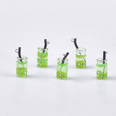 Glass Bottle Pendants LS-X-CRES-N017-06F-1