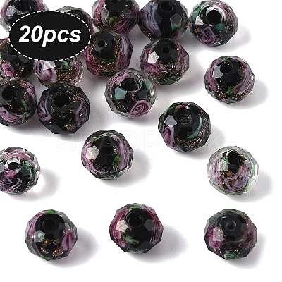 20Pcs Handmade Gold Sand Lampwork Beads LAMP-YW0001-79C-1