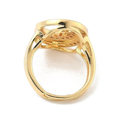 Brass Micro Pave Cubic Zirconia Adjustable Cup Peg Ring Settings KK-B166-03G-1