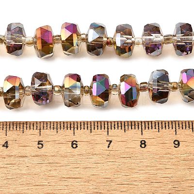 Transparent Electroplate Glass Beads Strands EGLA-P062-01A-02-1