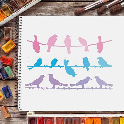 Large Plastic Reusable Drawing Painting Stencils Templates DIY-WH0202-187-1
