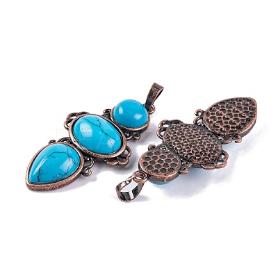 Synthetic Turquoise Pendants G-Q158-04-01-1