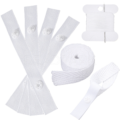 Polyester & Pom Removable Quilt Cover Corner Fasteners Button Straps FIND-CP0003-68-1
