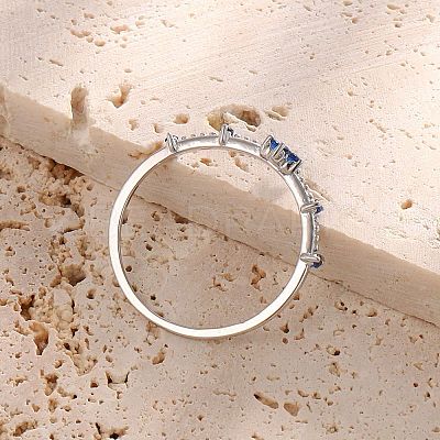 925 Sterling Silver Pave Cubic Zirconia Finger Rings FS-WGB4F1D-04-1