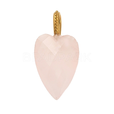 Natural Rose Quartz Pendants G-C290-01G-1