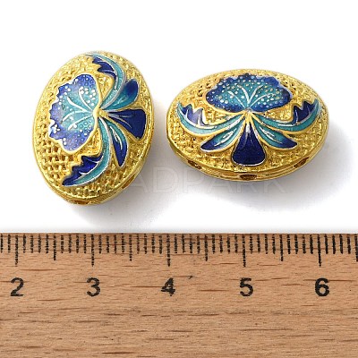 Rack Plating Brass Enamel Beads KK-P276-26A-01G-1