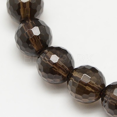 Smoky Quartz Beads Strands GSFR6mm176-128-1