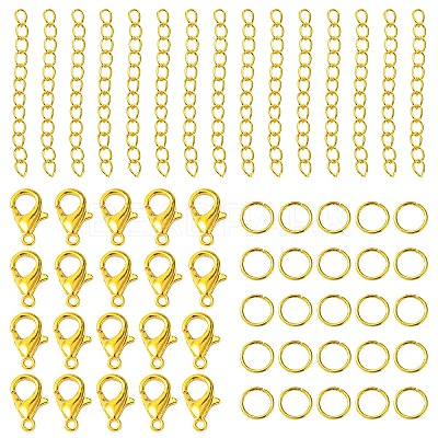 Iron Ends with Twist Chain Extension & Open Jump Rings DIY-YW0010-74G-1