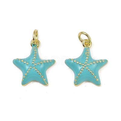 Brass Enamel Pendants KK-I358-001G-B01-1
