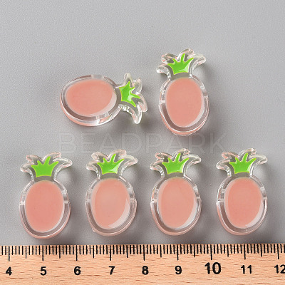 Transparent Enamel Acrylic Beads TACR-S155-002C-1