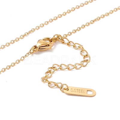 Ion Plating(IP) 304 Stainless Steel Rectangle Bar Pendant Necklace NJEW-P262-18-1