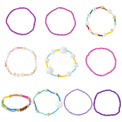 DIY Glass Beads Bracelets Mking Kits DIY-FS0006-54B-1