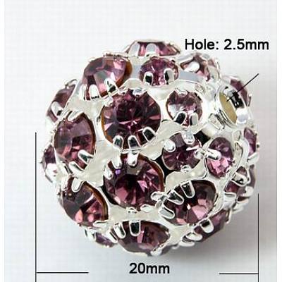 Brass Rhinestone Beads RB-Q165-3-1