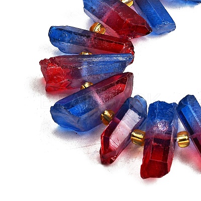 Electroplated Natural Quartz Crystal Beads Strands G-F800-D08-1
