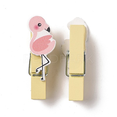 Wooden & Iron Clothes Pins AJEW-H137-01-1