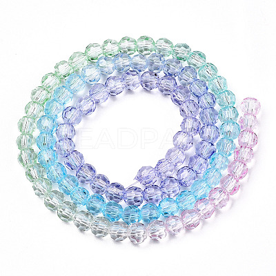 Transparent Glass Beads Strands GLAA-E036-07T-1