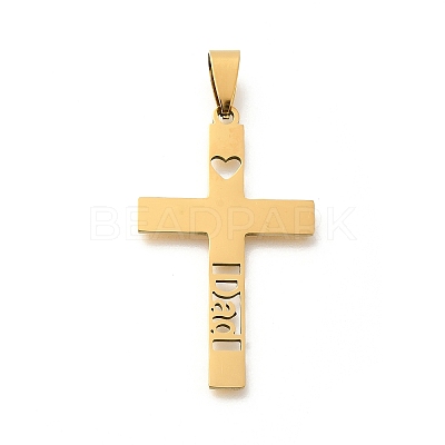 201 Stainless Steel Pendants STAS-R132-01G-05-1