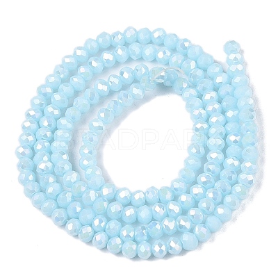 Electroplate Glass Beads Strands EGLA-A044-P1mm-B06-1