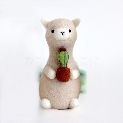 Alpaca Wool Felt Needle Felting Kit with Instructions DOLL-PW0004-04C-1