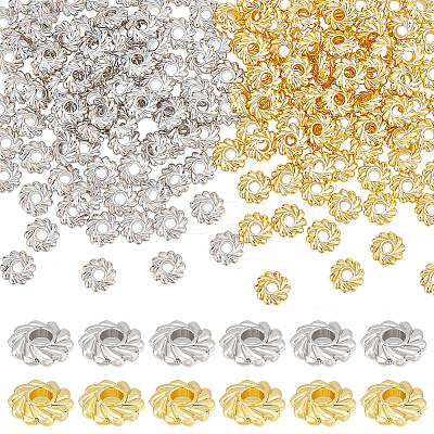 160Pcs 2 Colors Alloy Spacer Beads FIND-BC0004-91-1