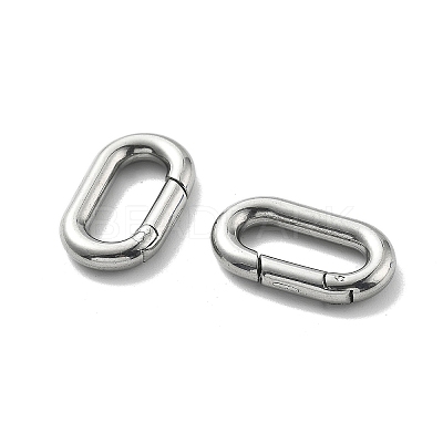 304 Stainless Steel Spring Gate Clasp Findings STAS-B082-05B-P-1