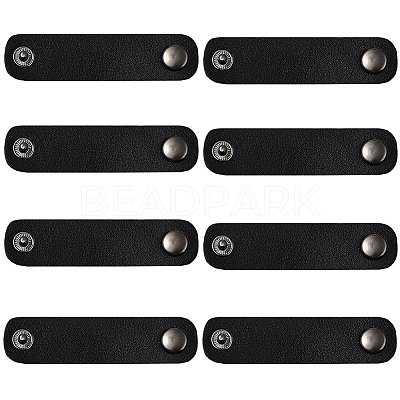 8Pcs Leather with Brass Scarf Buckle AJEW-CL0001-68-1
