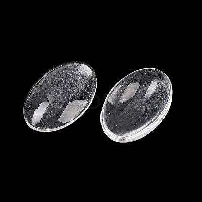 Transparent Oval Glass Cabochons X-GGLA-R022-30x20-1