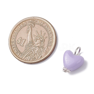 Opaque Polystyrene Plastic Pendants PALLOY-JF04353-01-1