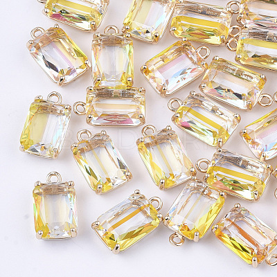 Transparent Glass Pendants X-GLAA-T007-20E-1
