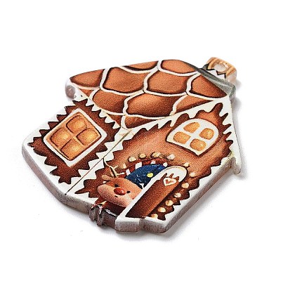 Christmas Theme Opaque Printed Acrylic Pendants SACR-Z005-07D-1