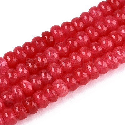 Dyed Natural White Jade Beads Strands X-G-T139-59A-05-1