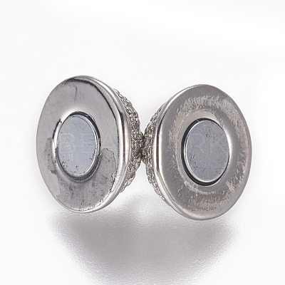 Brass Micro Pave Cubic Zirconia Magnetic Clasps with Loops ZIRC-L082-B-01-P-1