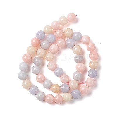 Natural White Jade Imitation Morganite Beads Strands G-I334-04B-1