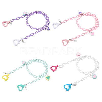 4Pcs 4 Colors Eyeglasses Chains AJEW-BY0001-03-1