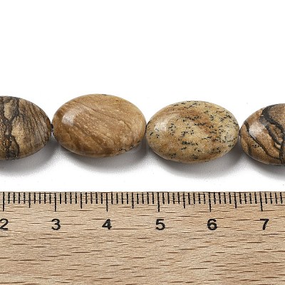 Natural Picture Jasper Beads Strands G-P528-M28-01-1