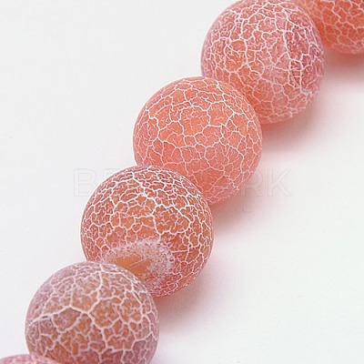 Natural Crackle Agate Beads Strands G-G055-4mm-11-1