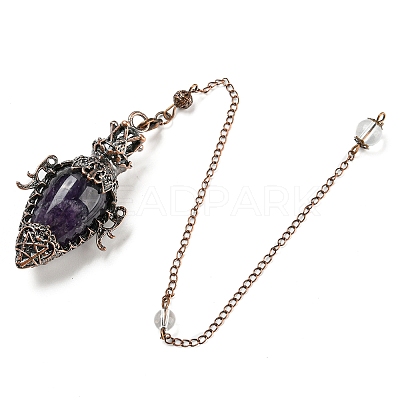 Natural Amethyst Dowsing Pendulum Big Pendants G-H293-01R-07-1