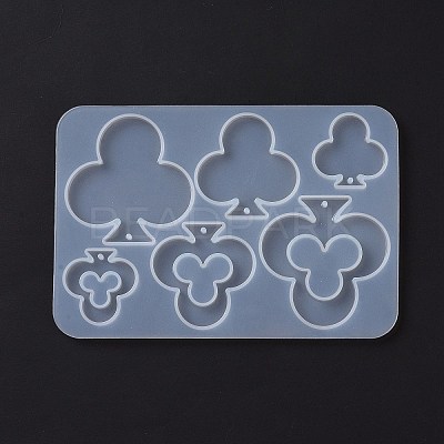 DIY Playing Card Theme Pendants Silicone Molds DIY-C076-01D-1