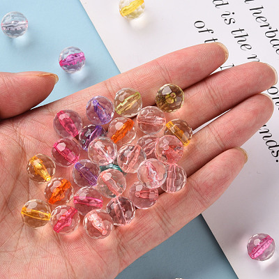 Transparent Acrylic Beads TACR-S154-10A-1