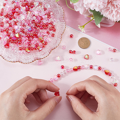 1650Pcs Valentine's Day Transparent Acrylic Beads SACR-SP0001-11-1
