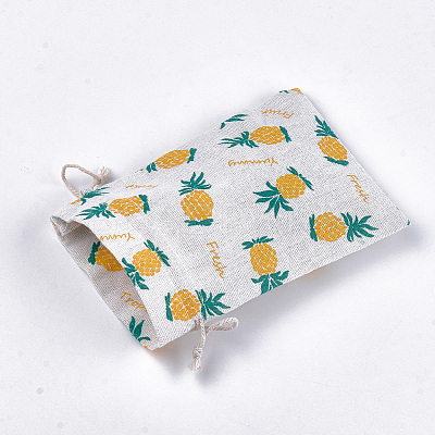 Polycotton(Polyester Cotton) Packing Pouches Drawstring Bags ABAG-T007-02J-1