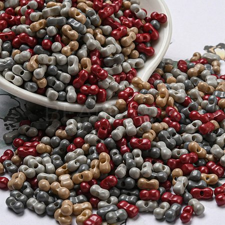 Opaque Baking Paint Glass Seed Beads SEED-K009-01A-30-1